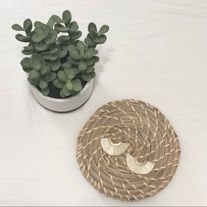 Cream Mini Fringe Tassel Boho Earrings